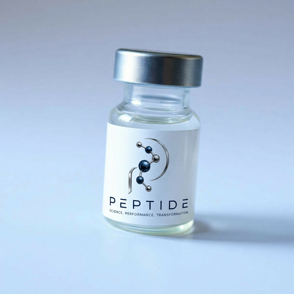 SPT Peptide branded research vial in studio lighting